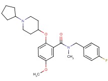 2-[(1-cyclopentyl-4-piperidinyl)oxy]-N-(4-fluorobenzyl)-5-methoxy-N-methylbenzamide