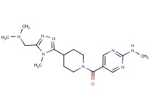 5-[(4-{5-[(dimethylamino)methyl]-4-methyl-4H-1,2,4-triazol-3-yl}piperidin-1-yl)carbonyl]-N-methylpyrimidin-2-amine