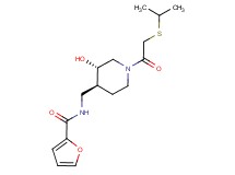 N-({(3S*,4S*)-3-hydroxy-1-[(isopropylthio)acetyl]piperidin-4-yl}methyl)-2-furamide