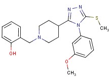 2-({4-[4-(3-methoxyphenyl)-5-(methylthio)-4H-1,2,4-triazol-3-yl]-1-piperidinyl}methyl)phenol