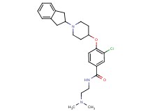 3-chloro-4-{[1-(2,3-dihydro-1H-inden-2-yl)-4-piperidinyl]oxy}-N-[2-(dimethylamino)ethyl]benzamide