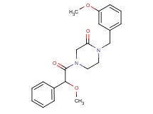 1-(3-methoxybenzyl)-4-[methoxy(phenyl)acetyl]-2-piperazinone