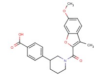 4-{1-[(6-methoxy-3-methyl-1-benzofuran-2-yl)carbonyl]piperidin-3-yl}benzoic acid