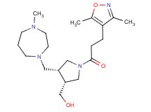 {(3R*,4R*)-1-[3-(3,5-dimethylisoxazol-4-yl)propanoyl]-4-[(4-methyl-1,4-diazepan-1-yl)methyl]pyrrolidin-3-yl}methanol
