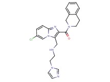 N-{[6-chloro-2-(3,4-dihydro-2(1H)-isoquinolinylcarbonyl)imidazo[1,2-a]pyridin-3-yl]methyl}-2-(1H-imidazol-1-yl)ethanamine