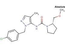 (2S)-N-[1-(4-chlorobenzyl)-4-methyl-1H-pyrazol-5-yl]-2-(methoxymethyl)pyrrolidine-1-carboxamide