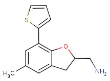 1-[5-methyl-7-(2-thienyl)-2,3-dihydro-1-benzofuran-2-yl]methanamine