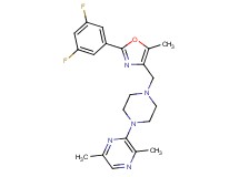 3-(4-{[2-(3,5-difluorophenyl)-5-methyl-1,3-oxazol-4-yl]methyl}-1-piperazinyl)-2,5-dimethylpyrazine