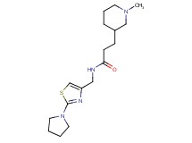 3-(1-methyl-3-piperidinyl)-N-{[2-(1-pyrrolidinyl)-1,3-thiazol-4-yl]methyl}propanamide