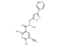 5-cyano-6-hydroxy-N,2-dimethyl-N-{[3-(4-pyridinyl)-5-isoxazolyl]methyl}nicotinamide