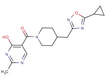 5-({4-[(5-cyclopropyl-1,2,4-oxadiazol-3-yl)methyl]piperidin-1-yl}carbonyl)-2-methylpyrimidin-4-ol
