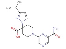 1-[6-(aminocarbonyl)pyrazin-2-yl]-4-(3-isopropyl-1H-pyrazol-1-yl)piperidine-4-carboxylic acid