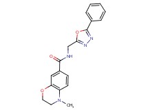 4-methyl-N-[(5-phenyl-1,3,4-oxadiazol-2-yl)methyl]-3,4-dihydro-2H-1,4-benzoxazine-7-carboxamide