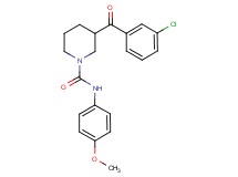 3-(3-chlorobenzoyl)-N-(4-methoxyphenyl)-1-piperidinecarboxamide