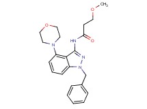 N-(1-benzyl-4-morpholin-4-yl-1H-indazol-3-yl)-3-methoxypropanamide