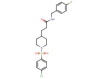 3-{1-[(4-chlorophenyl)sulfonyl]-4-piperidinyl}-N-(4-fluorobenzyl)propanamide