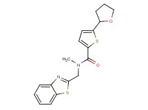 N-(1,3-benzothiazol-2-ylmethyl)-N-methyl-5-(tetrahydro-2-furanyl)-2-thiophenecarboxamide