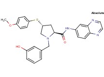 (4R)-1-(3-hydroxybenzyl)-4-[(4-methoxyphenyl)thio]-N-6-quinoxalinyl-L-prolinamide