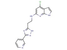 4-chloro-N-[2-(3-pyridin-3-yl-1H-1,2,4-triazol-5-yl)ethyl]-1H-pyrrolo[2,3-b]pyridin-6-amine