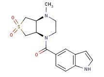 (4aS*,7aR*)-1-(1H-indol-5-ylcarbonyl)-4-methyloctahydrothieno[3,4-b]pyrazine 6,6-dioxide