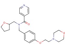 N-{4-[2-(4-morpholinyl)ethoxy]benzyl}-N-(tetrahydro-2-furanylmethyl)isonicotinamide