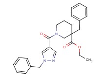 ethyl 3-benzyl-1-[(1-benzyl-1H-pyrazol-4-yl)carbonyl]-3-piperidinecarboxylate