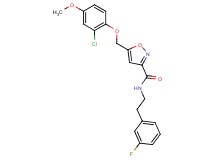 5-[(2-chloro-4-methoxyphenoxy)methyl]-N-[2-(3-fluorophenyl)ethyl]-3-isoxazolecarboxamide