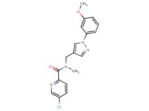 5-chloro-N-{[1-(3-methoxyphenyl)-1H-pyrazol-4-yl]methyl}-N-methyl-2-pyridinecarboxamide