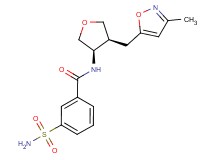 3-(aminosulfonyl)-N-{(3R*,4S*)-4-[(3-methylisoxazol-5-yl)methyl]tetrahydrofuran-3-yl}benzamide