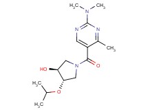 (3S*,4S*)-1-{[2-(dimethylamino)-4-methyl-5-pyrimidinyl]carbonyl}-4-isopropoxy-3-pyrrolidinol