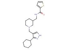 N-({1-[(3-cyclohexyl-1H-pyrazol-4-yl)methyl]-3-piperidinyl}methyl)-2-thiophenecarboxamide