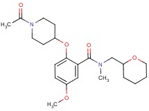 2-[(1-acetyl-4-piperidinyl)oxy]-5-methoxy-N-methyl-N-(tetrahydro-2H-pyran-2-ylmethyl)benzamide