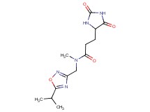 3-(2,5-dioxo-4-imidazolidinyl)-N-[(5-isopropyl-1,2,4-oxadiazol-3-yl)methyl]-N-methylpropanamide