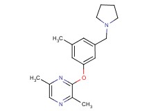 2,5-dimethyl-3-[3-methyl-5-(pyrrolidin-1-ylmethyl)phenoxy]pyrazine