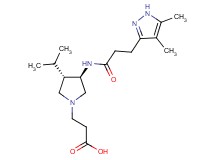 3-(rel-(3R,4S)-3-{[3-(4,5-dimethyl-1H-pyrazol-3-yl)propanoyl]amino}-4-isopropyl-1-pyrrolidinyl)propanoic acid dihydrochloride