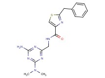 N-{[4-amino-6-(dimethylamino)-1,3,5-triazin-2-yl]methyl}-2-benzyl-1,3-thiazole-4-carboxamide