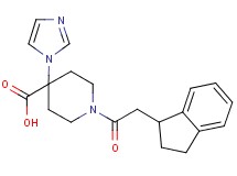 1-(2,3-dihydro-1H-inden-1-ylacetyl)-4-(1H-imidazol-1-yl)piperidine-4-carboxylic acid