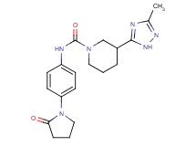 3-(3-methyl-1H-1,2,4-triazol-5-yl)-N-[4-(2-oxopyrrolidin-1-yl)phenyl]piperidine-1-carboxamide