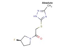 5-({2-[(3R)-3-fluoropyrrolidin-1-yl]-2-oxoethyl}thio)-3-methyl-1H-1,2,4-triazole