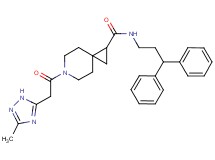 N-(3,3-diphenylpropyl)-6-[(3-methyl-1H-1,2,4-triazol-5-yl)acetyl]-6-azaspiro[2.5]octane-1-carboxamide