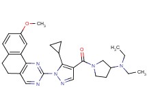 1-{[5-cyclopropyl-1-(9-methoxy-5,6-dihydrobenzo[h]quinazolin-2-yl)-1H-pyrazol-4-yl]carbonyl}-N,N-diethyl-3-pyrrolidinamine