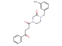1-(3-methylbenzyl)-4-(4-oxo-4-phenylbutanoyl)-2-piperazinone