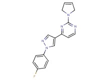 2-(2,5-dihydro-1H-pyrrol-1-yl)-4-[1-(4-fluorophenyl)-1H-pyrazol-4-yl]pyrimidine
