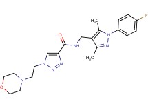 N-{[1-(4-fluorophenyl)-3,5-dimethyl-1H-pyrazol-4-yl]methyl}-1-[2-(4-morpholinyl)ethyl]-1H-1,2,3-triazole-4-carboxamide