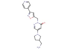 5-[3-(aminomethyl)pyrrolidin-1-yl]-2-[(3-pyridin-4-ylisoxazol-5-yl)methyl]pyridazin-3(2H)-one