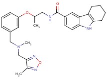 N-{2-[3-({methyl[(4-methyl-1,2,5-oxadiazol-3-yl)methyl]amino}methyl)phenoxy]propyl}-2,3,4,9-tetrahydro-1H-carbazole-6-carboxamide
