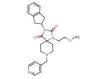 3-(2,3-dihydro-1H-inden-2-yl)-1-(2-methoxyethyl)-8-(4-pyridinylmethyl)-1,3,8-triazaspiro[4.5]decane-2,4-dione