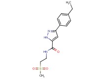 3-(4-ethylphenyl)-N-[2-(methylsulfonyl)ethyl]-1H-pyrazole-5-carboxamide