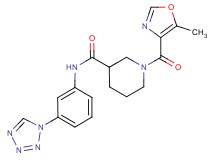 1-[(5-methyl-1,3-oxazol-4-yl)carbonyl]-N-[3-(1H-tetrazol-1-yl)phenyl]piperidine-3-carboxamide