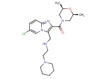 N-[(6-chloro-2-{[(2R*,6S*)-2,6-dimethyl-4-morpholinyl]carbonyl}imidazo[1,2-a]pyridin-3-yl)methyl]-2-(1-piperidinyl)ethanamine